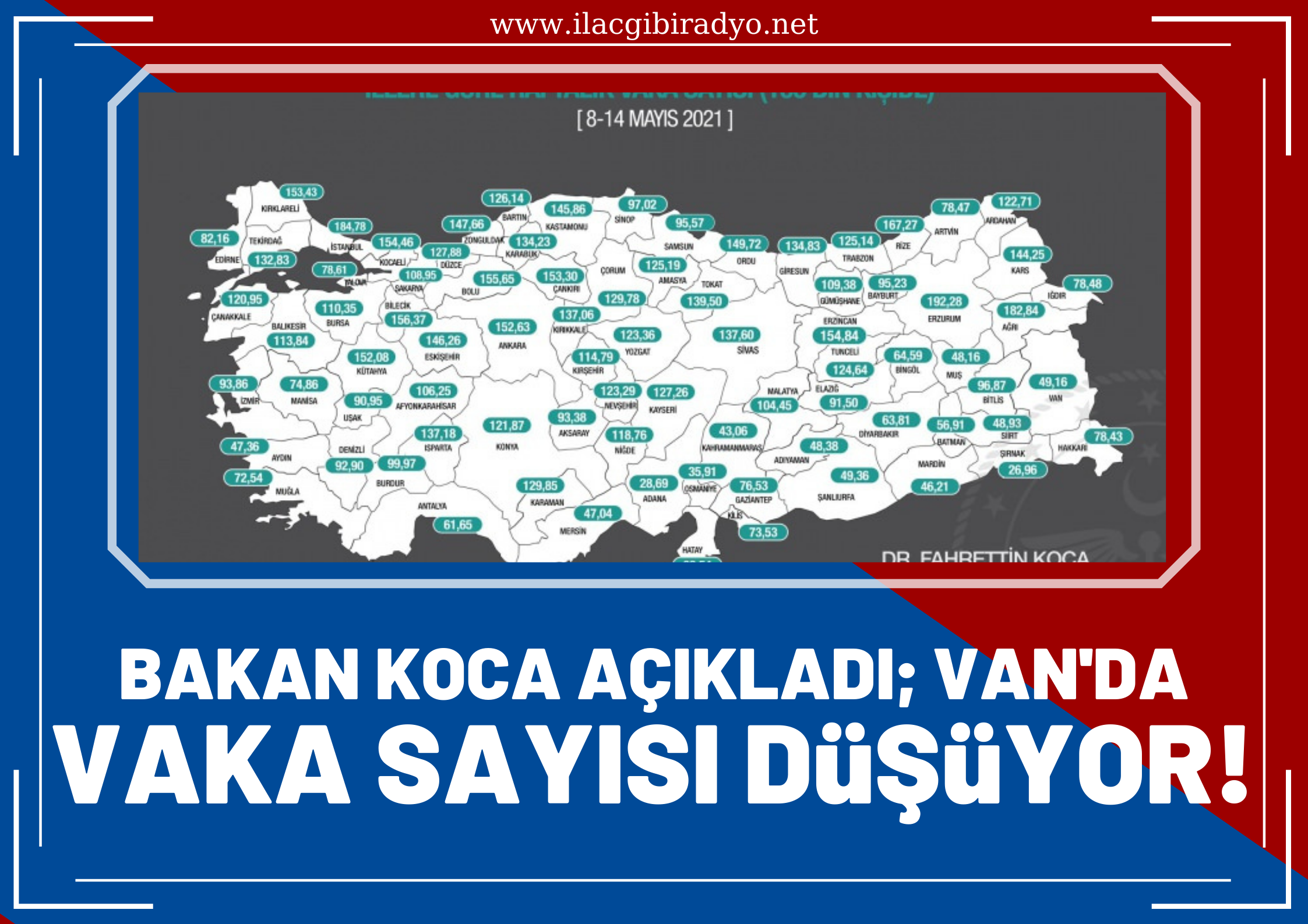 Bakan Koca yeni vaka sayılarını açıkladı.... Van’da vaka sayısı düşüyor!