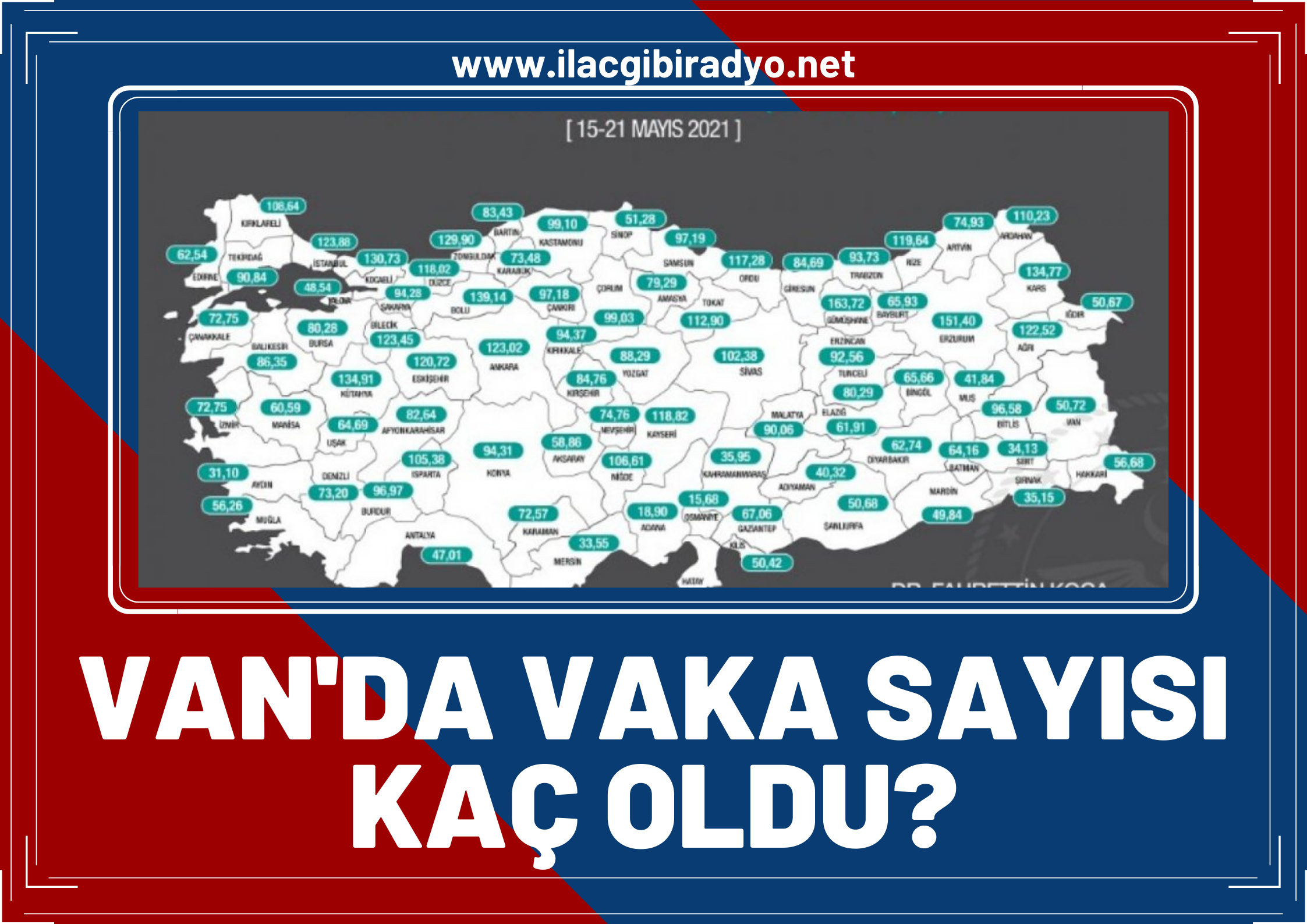 Van’da vaka sayısı kaç oldu! İşte haftalık açıklanan vaka sayıları