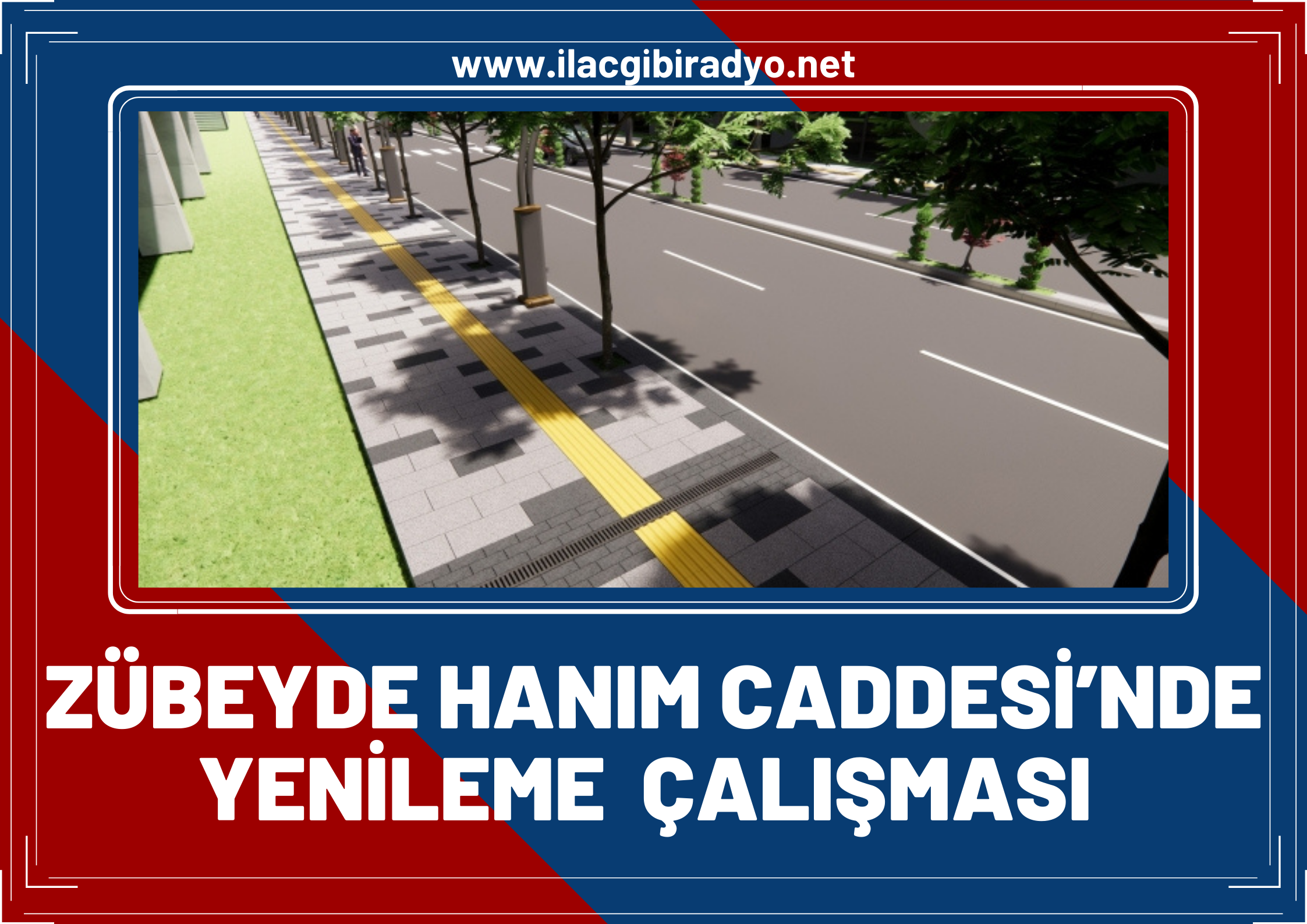 Zübeyde Hanım Caddesi’nde yenileme çalışması