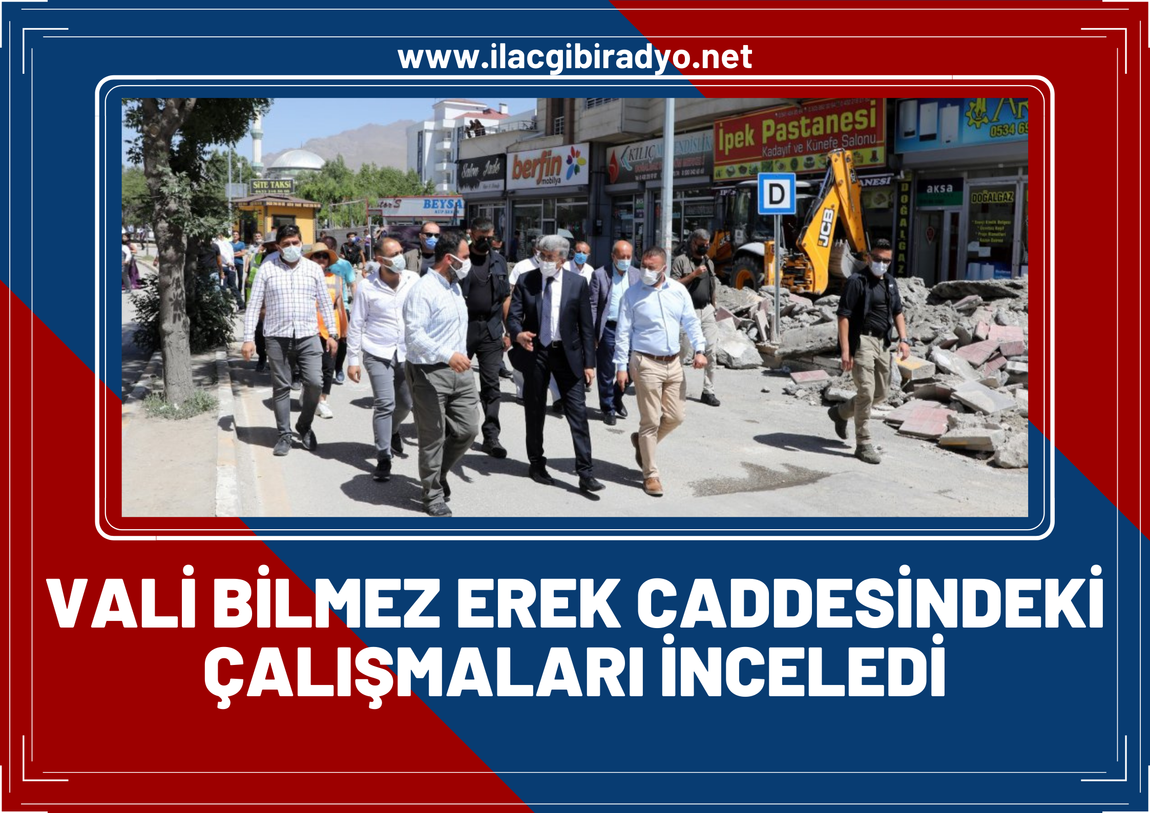 Vali Bilmez, Erek Caddesinde başlayan çalışmaları inceledi