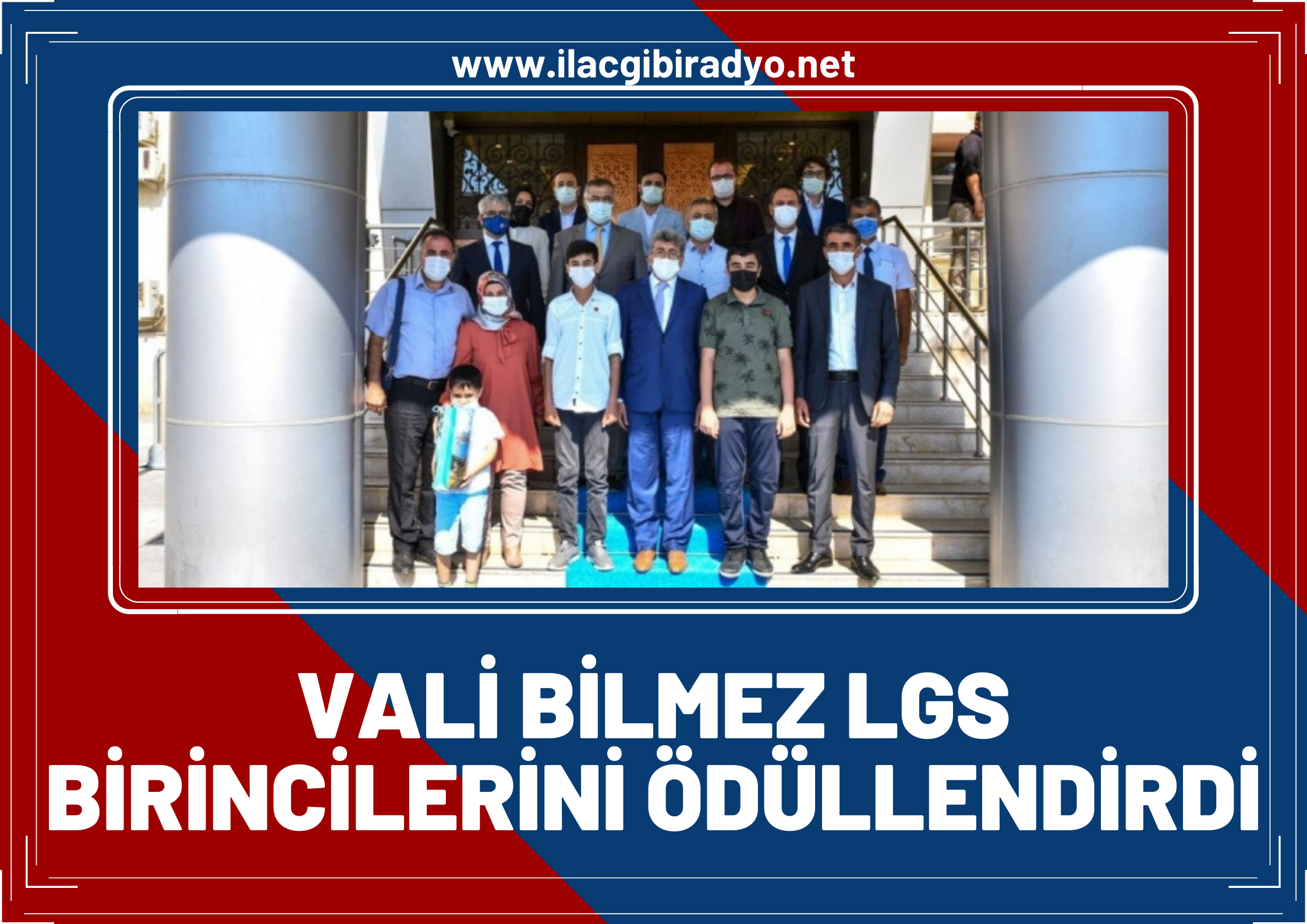 Vali Bilmez LGS birincilerini ödüllendirdi