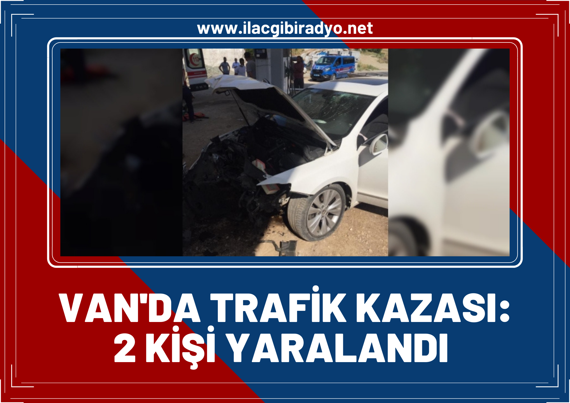 Van’da kontrolden çıkan otomobil kaza yaptı: 2 kişi yaralandı!