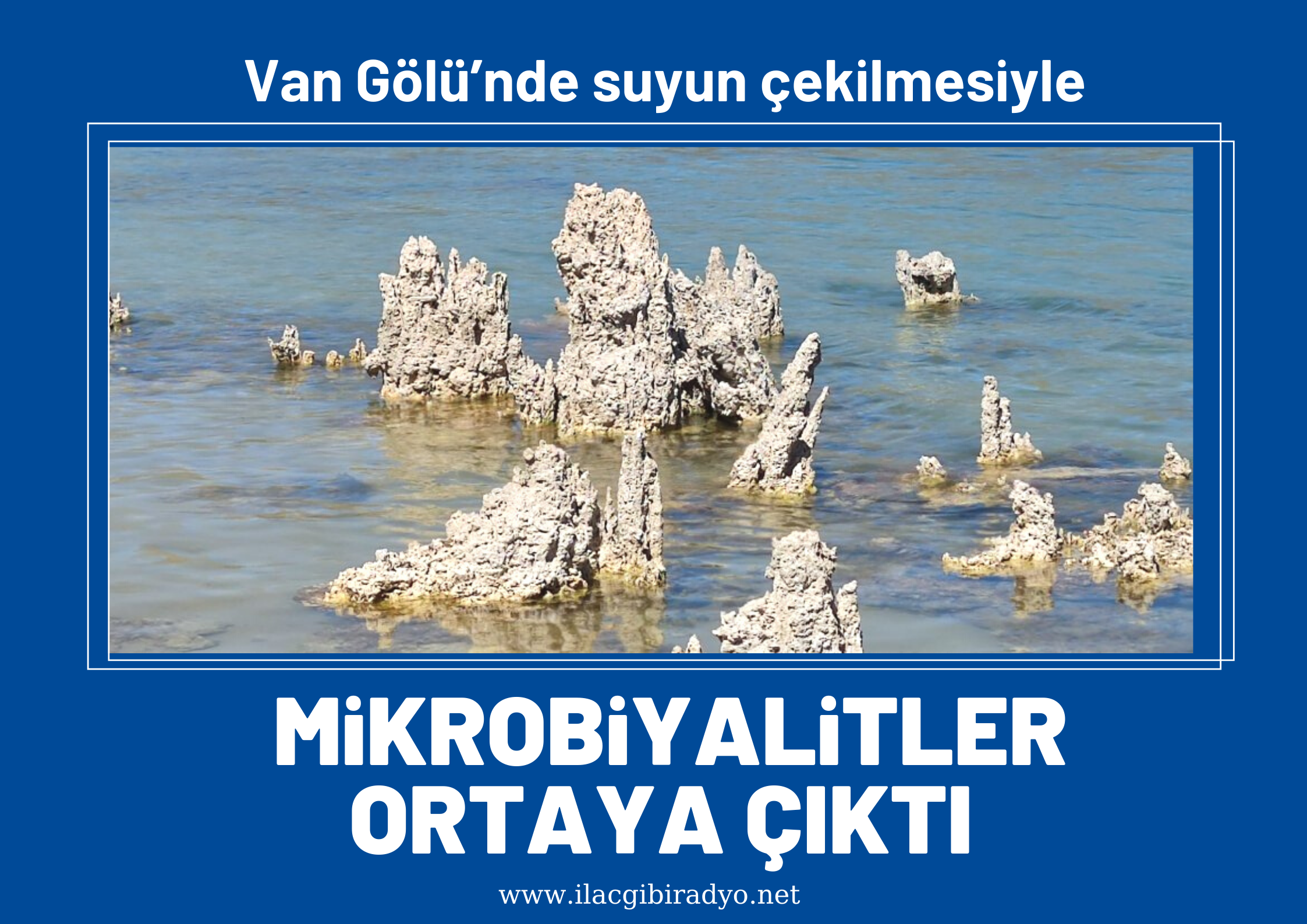 Van Gölü’nde suyun çekilmesiyle mikrobiyalitler ortaya çıktı!