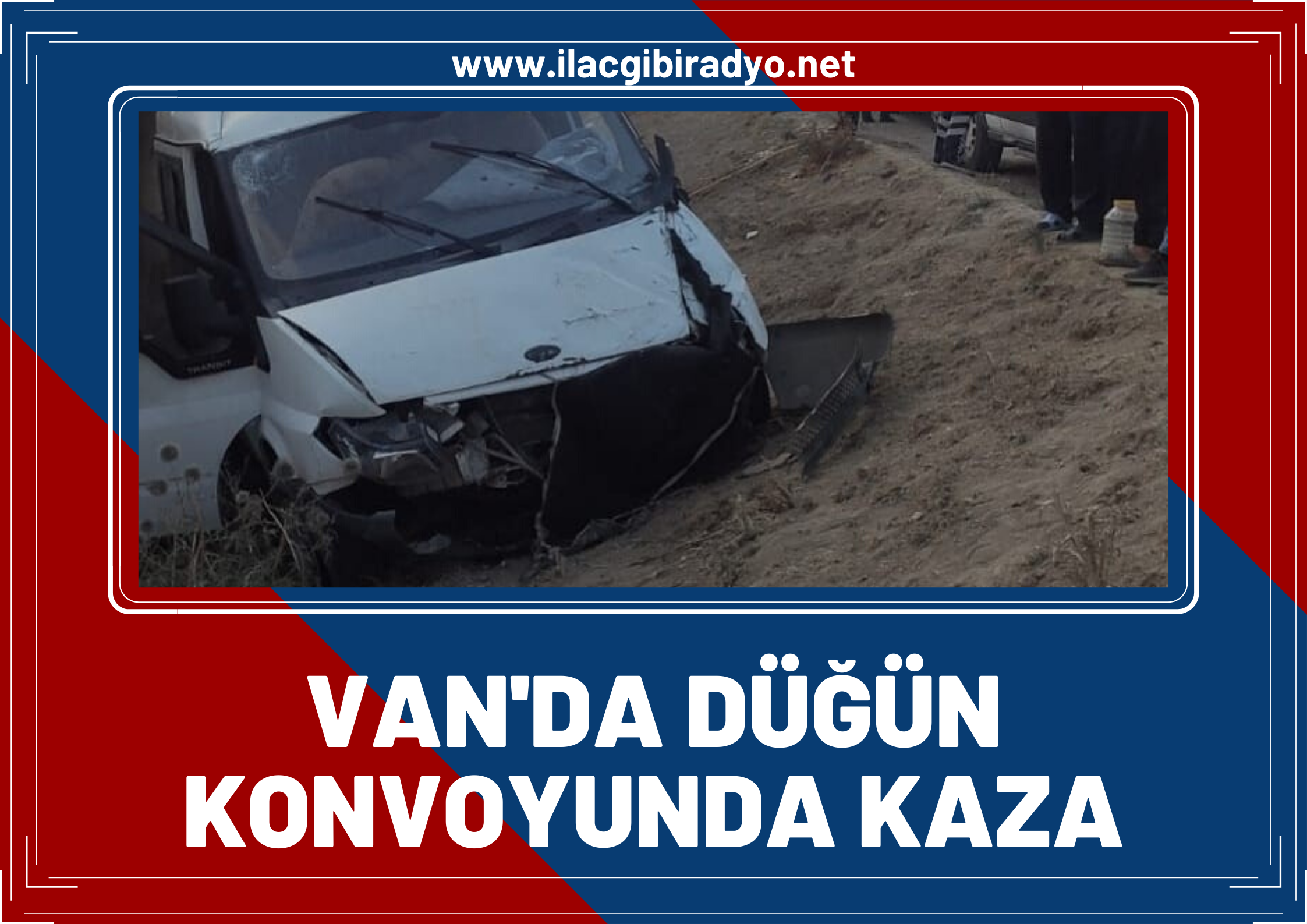 Van’da düğün konvoyunda kaza! Minibüs şarampole yuvarlandı: 5 yaralı