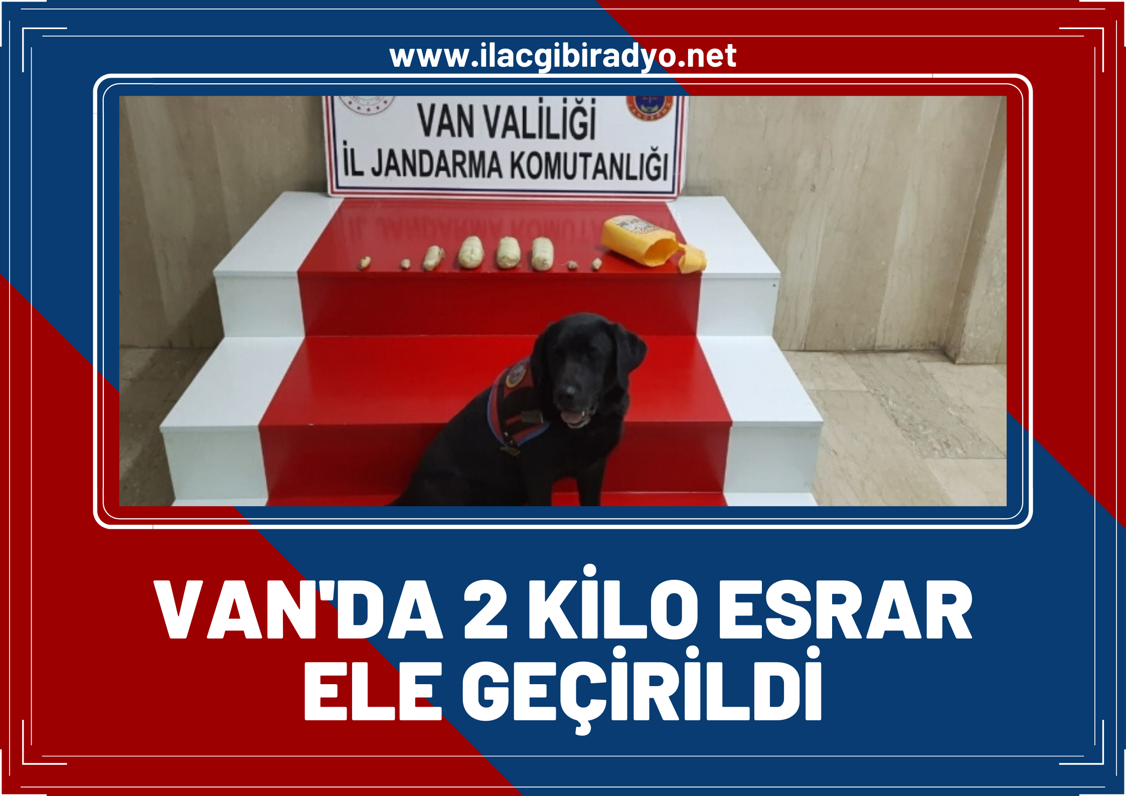 Van’da taşların arasında saklanmış 2 kilogram reçine esrar ele geçirildi