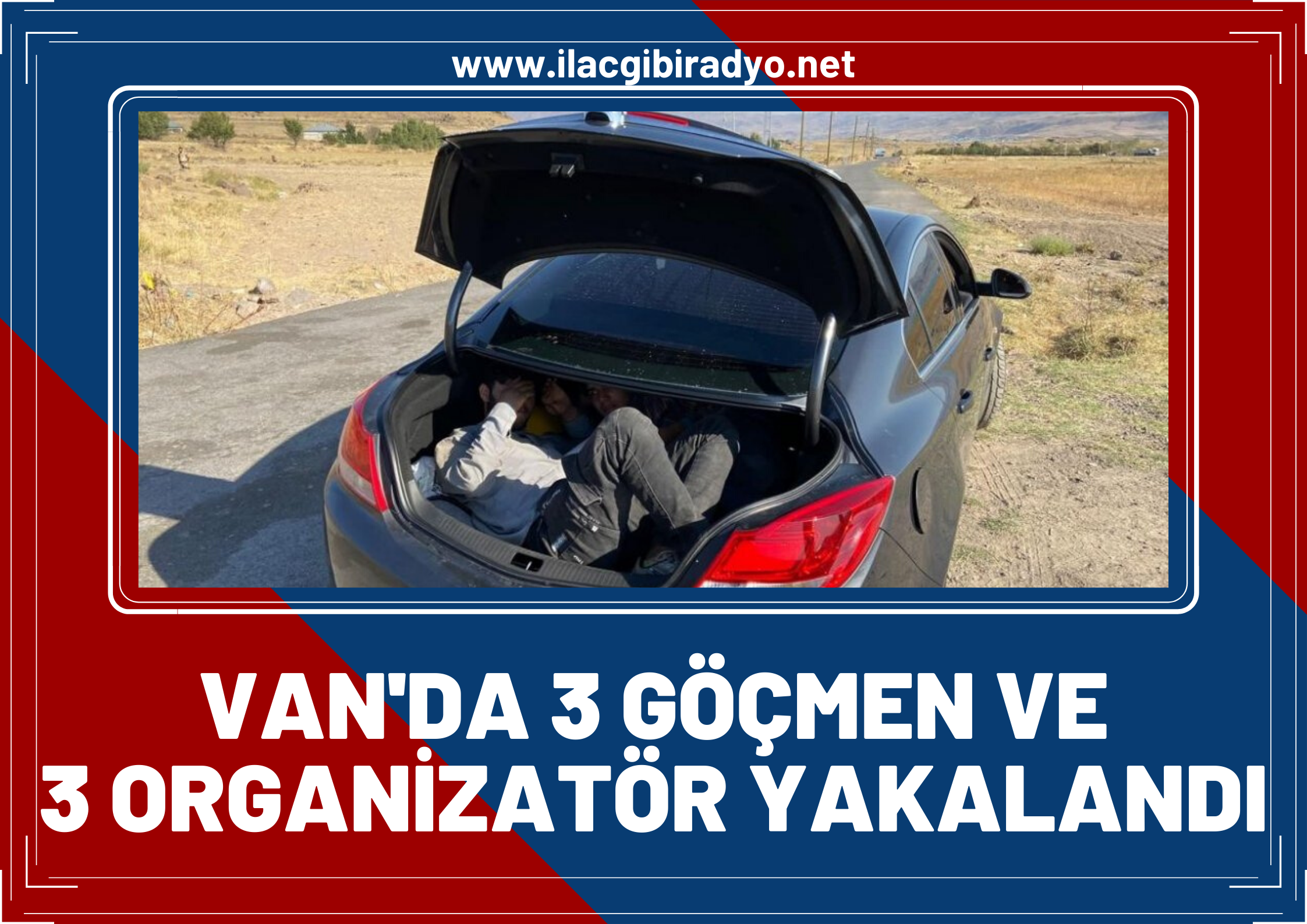 Şüphe üzerine durdurulan otomobilde 3 düzensiz göçmen 3 organizatör yakalandı