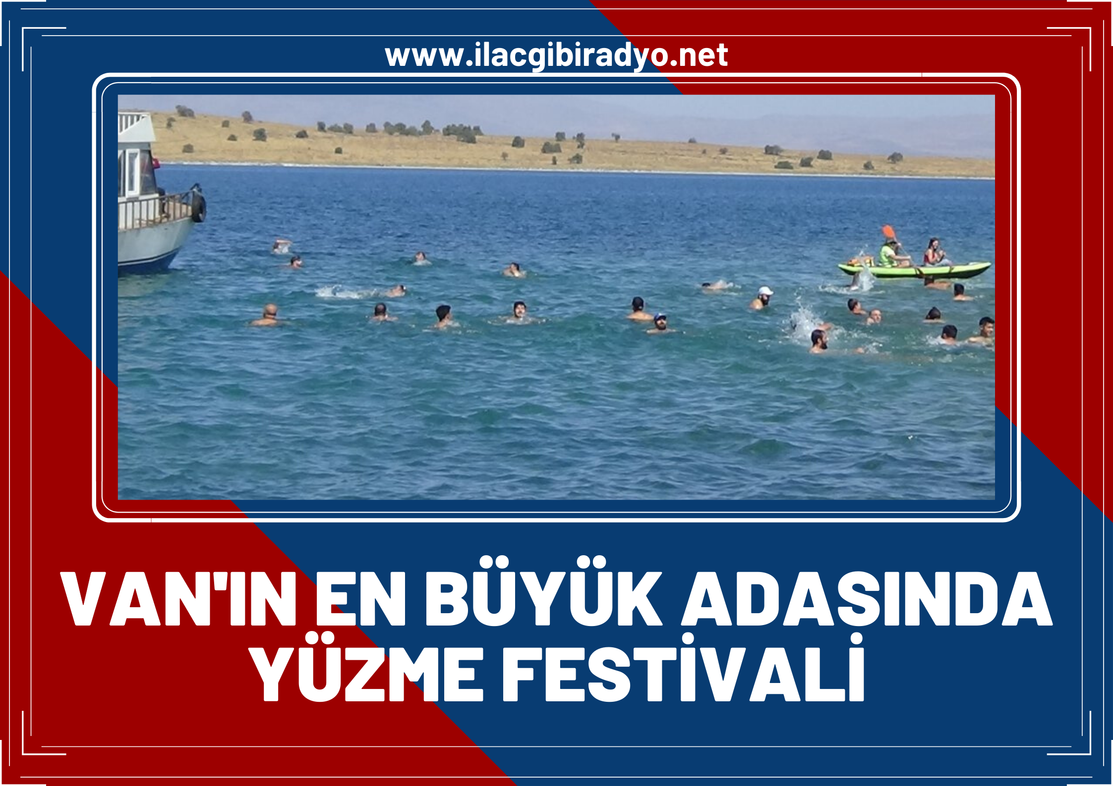 Van’ın en büyük adasında yüzme festivali