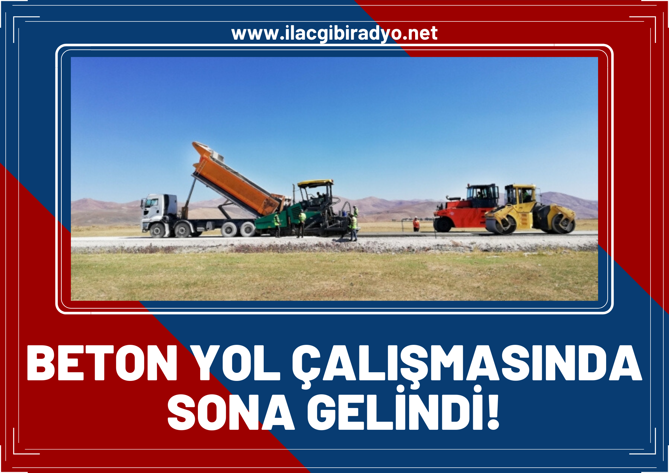 Türkiye’nin en soğuk İlçesi’nde beton yol çalışmasında sona gelindi!