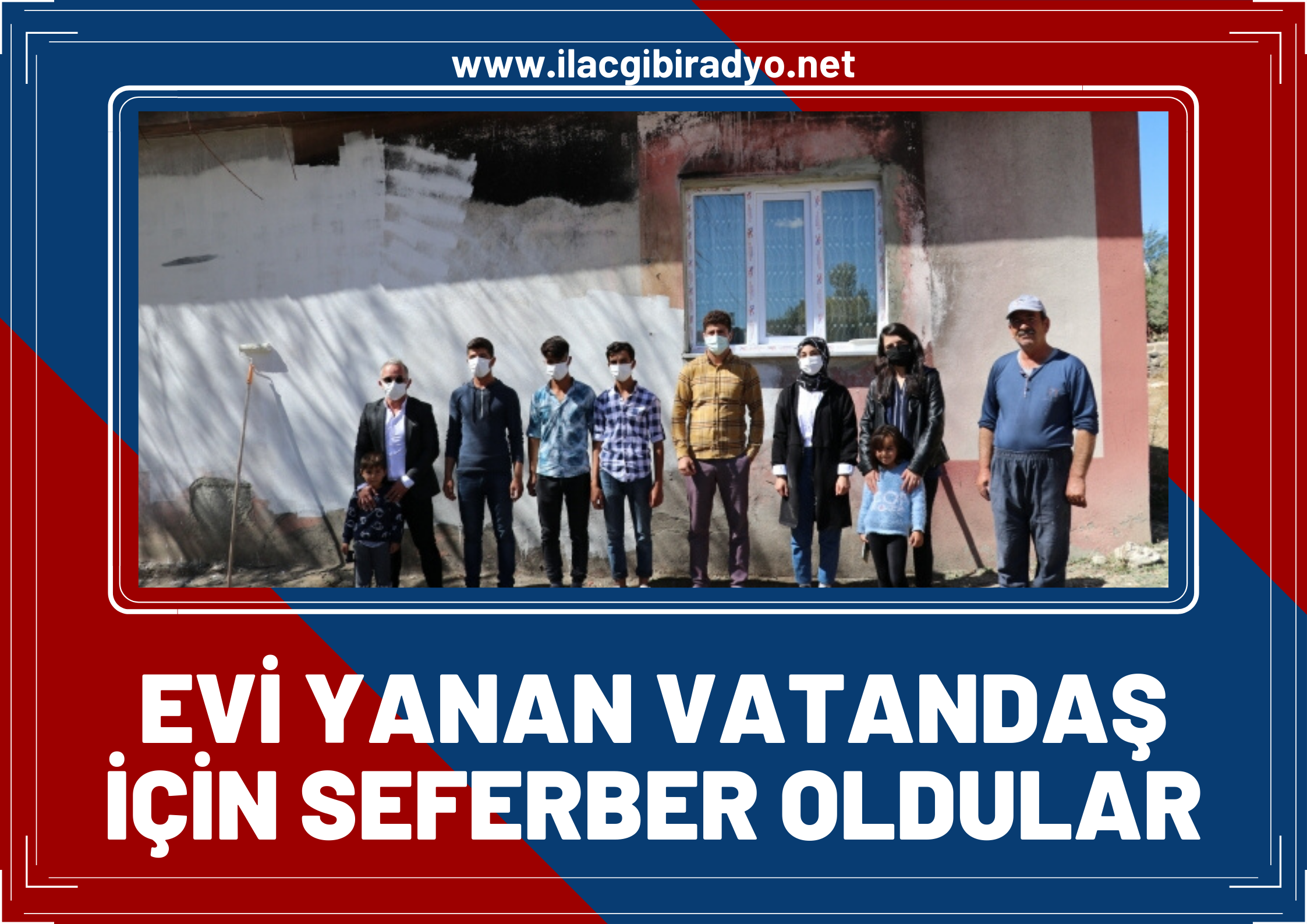 Evi yanan vatandaş için öğretmen ve öğrenciler seferber oldu