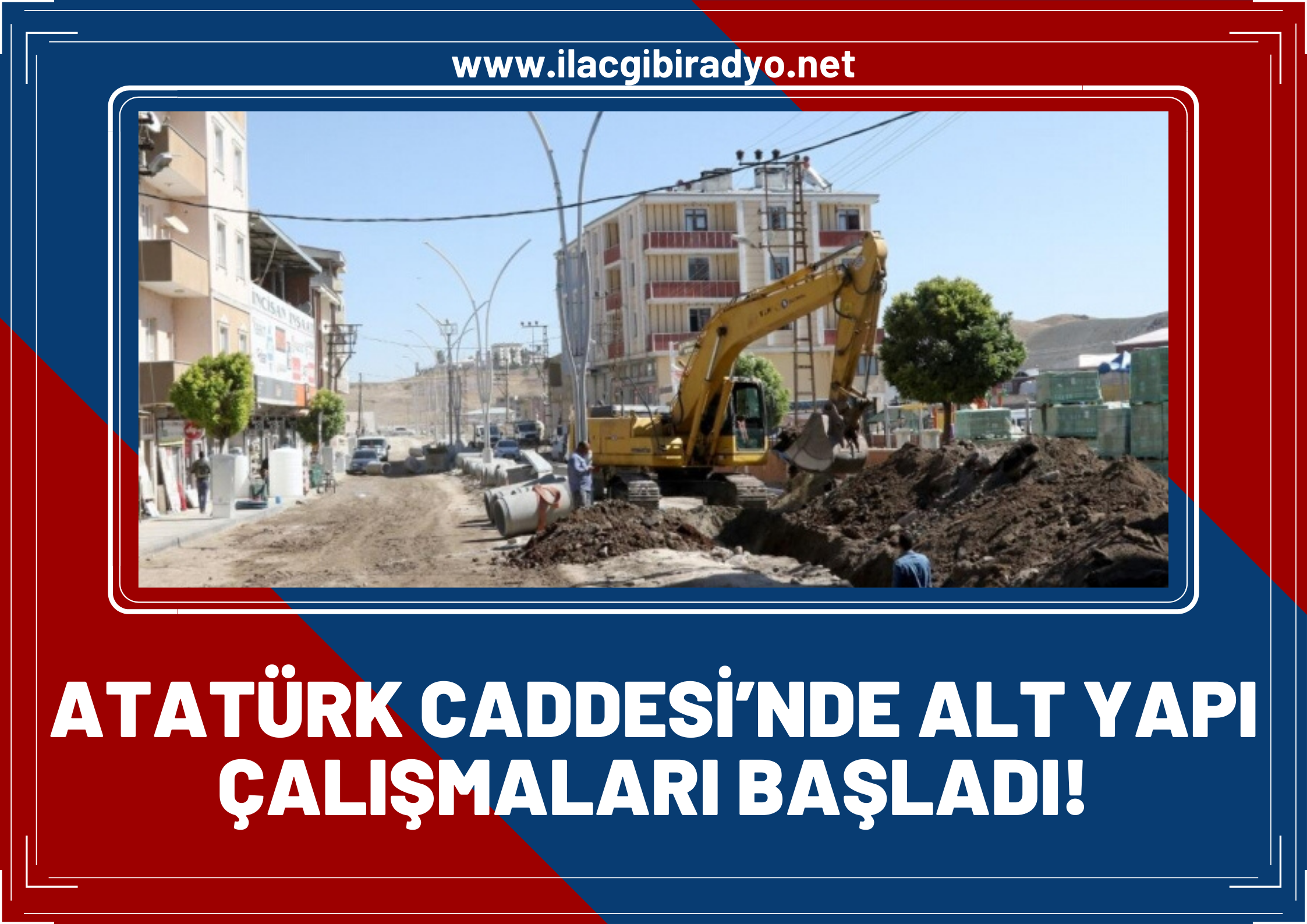 Atatürk Caddesi'nde alt yapı çalışması başladı!