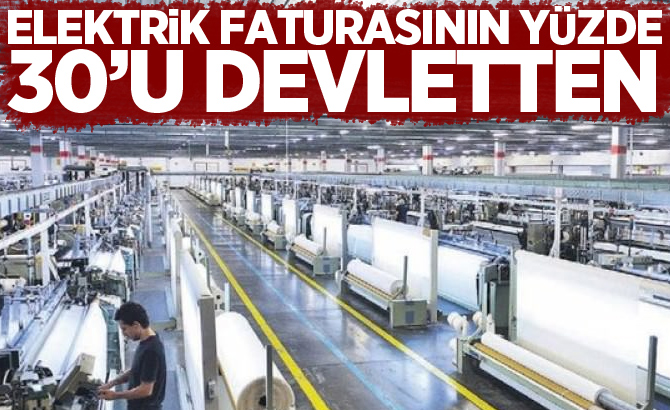 Elektrik faturasının yüzde 30’u devletten