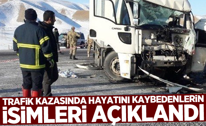 Kazada hayatını kaybedenlerin isimleri açıklandı