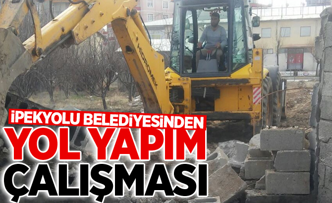 İpekyolu Belediyesinden yol yapım çalışması