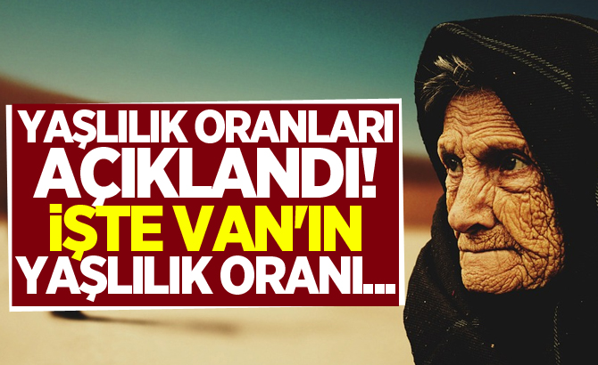 Yaşlılık oranları açıklandı! İşte Van'ın yaşlılık oranı...