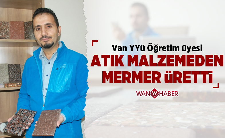 Atık malzemeden mermer üretti