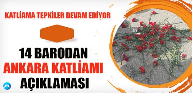 Bölgedeki 14 barodan Ankara katliamı açıklaması