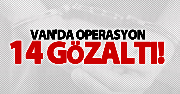 Van'da operasyon: 14 gözaltı