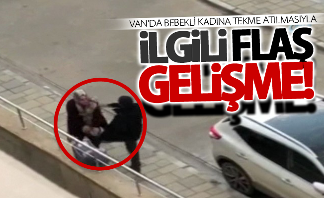 Van'da bebekli kadına tekme atılmasıyla ilgili flaş gelişme!