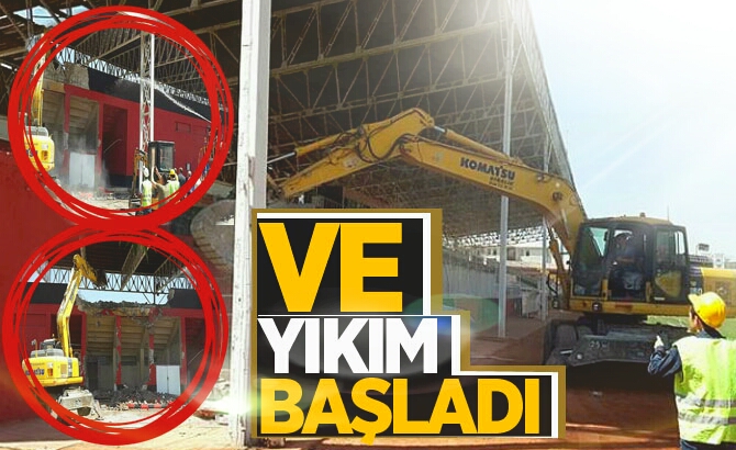 VAN ŞEHİR STADINDA YIKIM BAŞLADI