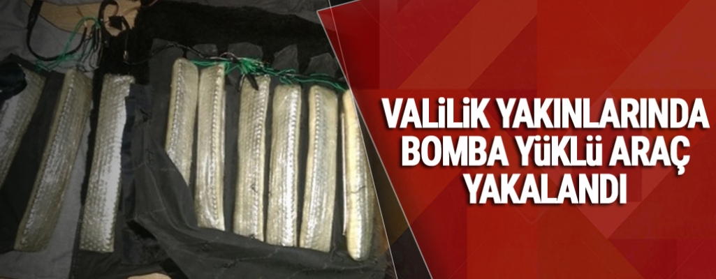 Valilik yakınlarında bomba yüklü araç yakalandı