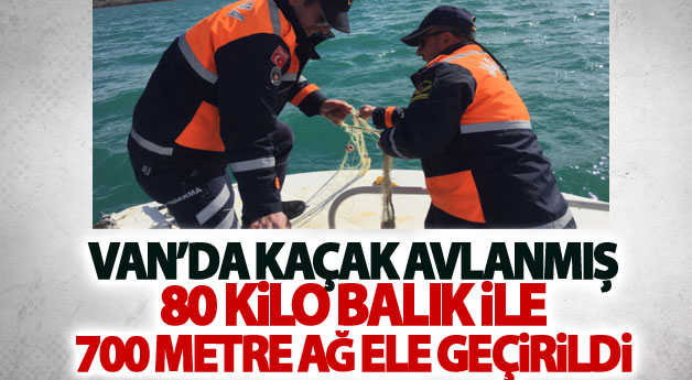 Van’da kaçak avlanmış 80 kilo balık ile 700 metre ağ ele geçirildi