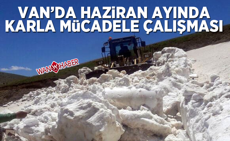 Haziran ayında karla mücadele çalışması