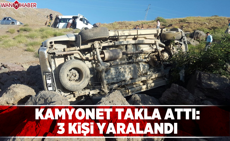 Kamyonet takla attı: 3 kişi yaralandı