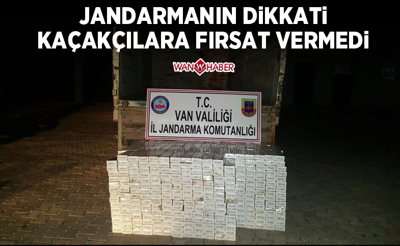 Jandarmanın dikkati kaçakçılara fırsat vermedi