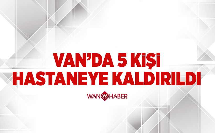 Van'da 5 kişi hastaneye kaldırıldı