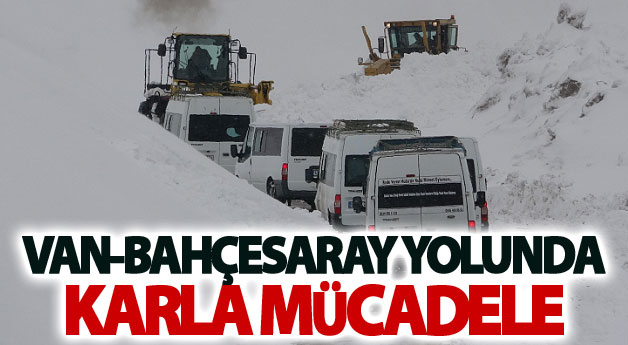 Van-Bahçesaray yolunda karla mücadele