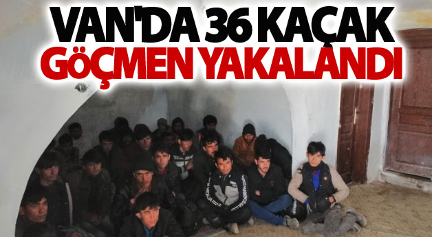 Metruk binada 36 kaçak göçmen yakalandı
