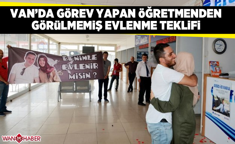 Van'da görev yapan öğretmenden görülmemiş evlenme teklifi