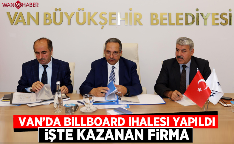 Van'da billboard ihalesi yapıldı