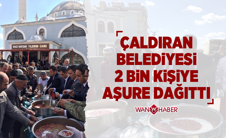 Çaldıran belediyesi 2 bin kişiye aşure dağıttı