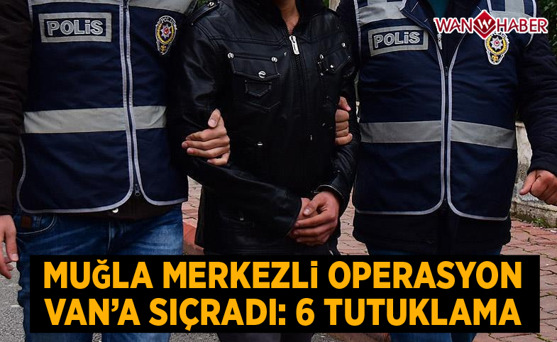 Muğla merkezli operasyon Van'a sıçradı: 6 kişi tutuklandı