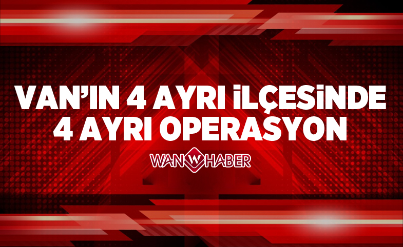 Van'ın 4 ayrı ilçesinde 4 ayrı operasyon