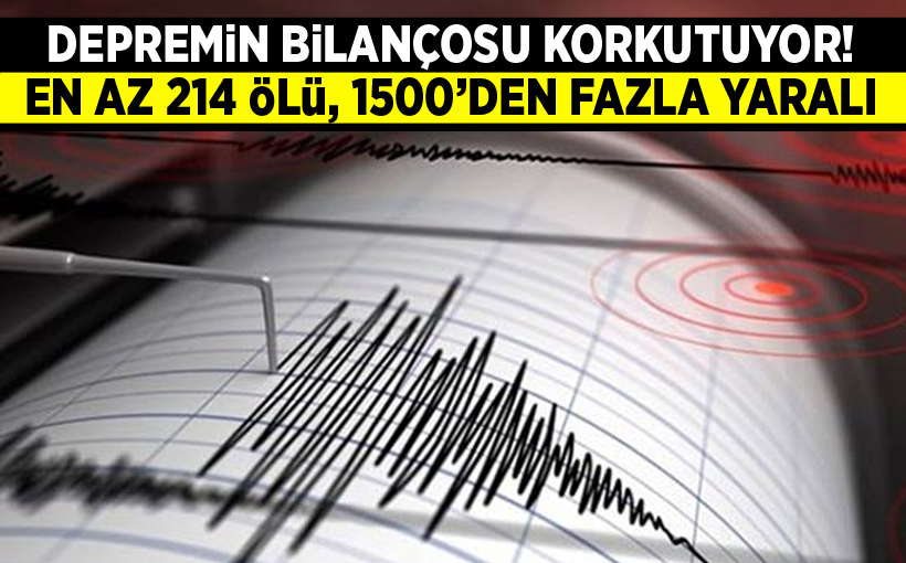 Depremin bilançosu korkutuyor! En az 214 ölü, 1500'den fazla yaralı