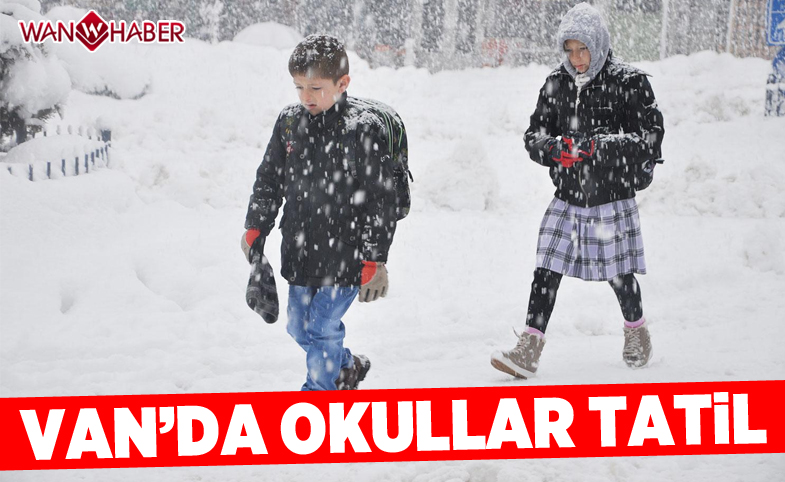 Van’da Okullar Tatil Edildi