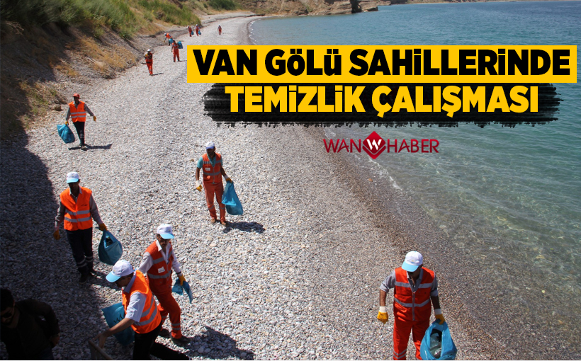 Van Gölü sahillerinde temizlik çalışması