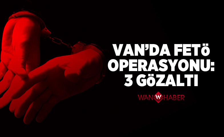 Van’da FETÖ/PDY operasyonu: 3 gözaltı