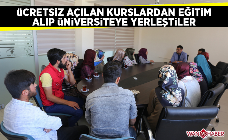 Ücretsiz açılan kurslardan eğitim alıp üniversiteye yerleştiler