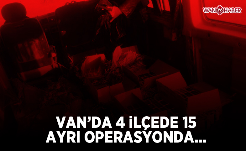 Van'da 4 ilçede 15 ayrı operasyonda...