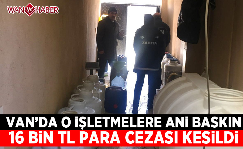 Van’da merdiven altı imalathanelere ani baskın 