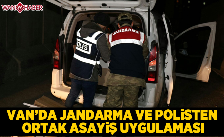 Van'da jandarma ve polisten ortak asayiş uygulaması