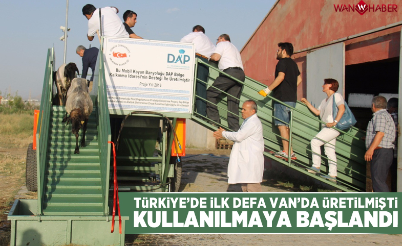 Van’da ‘Mobil Koyun Banyoluğu’ üretildi