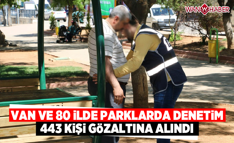 Van ve 80 ilde parklarda denetim: 443 kişi gözaltında