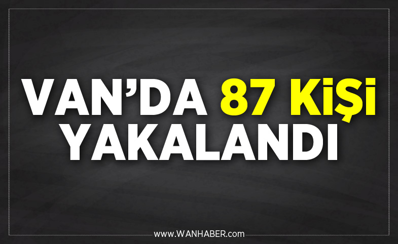 Van’da 87 kişi yakalandı