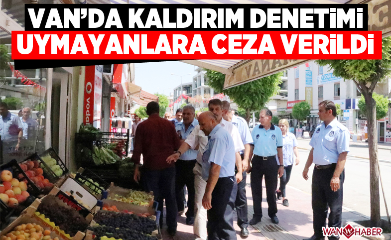 Van’da kaldırım denetimleri sürüyor