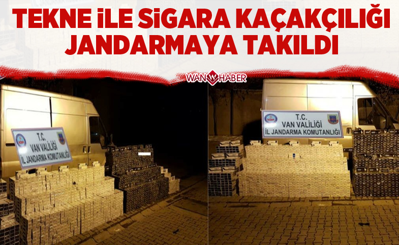 Tekneyle sigara kaçakçılığı jandarmaya takıldı