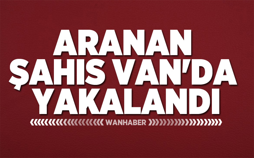 Aranan şahıs Van'da yakalandı